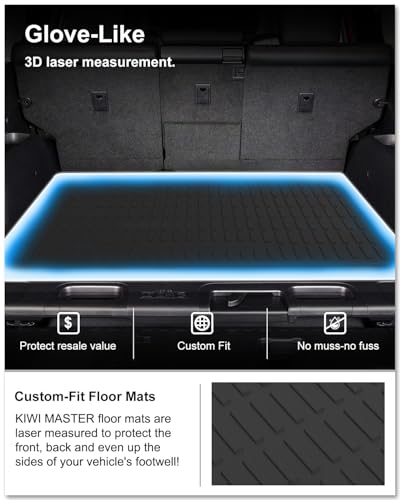KIWI MASTER Cargo Trunk Mat for 2010-2024 Toyota 4Runner OEM Replacement PT218-89112 All Weather Rear Tray Trunk Liner TPE Slush Mats Black (NO 3rd Row Seats)