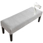 FUANGUI Waterproof Bench Cover, Stretch Jacquard Dining Bench Cover for bedrooms, Living Rooms, Kitchens, Protector Chair Bench Piano Bench Seat covers Stool Slipcover Removable, Washable - Light Grey - color: Jacquard Light Grey