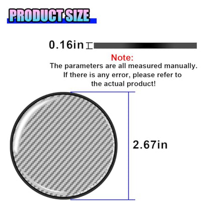 2PCS Sports Racing Car Cup Holder Coasters, 2.67 Inch Carbon Fiber Automotive Cup Holder Insert Coaster Pad, Non-Slip Shockproof Vehicle Interior Drink Cups Mat for RV, SUV, Truck(Silver) - color: Silver