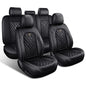 Leather Car Seat Covers for Silverado 1500 2007-2026, Full Set Seat Cover, Diamond Quilted Black Automotive Seat Covers, Waterproof & Breathable - size: Silverado 1500 Full Set