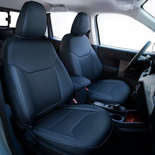 Leather Seat Covers Custom Fit for Maverick 2022-2026, Compatible with XL, XLT, Lobo, Lariat, Tremor Model - Armrest Covers Included - Faux Leather, Fully Covered, Fit Like a Glove