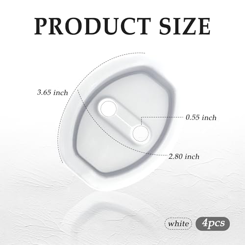 4PCS Door Latch Lock Cover,Silicone Door Latch Guard Car Decorations&Protects Door Latches,Universal Self-Adhesive Door Lock Latch Protector Car Accessories for Most Vehicles (White) - color: White