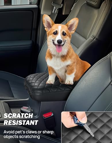 JOYTUTUS Center Console Cover Compatible with 2022 2023 2024 2025 2026 Nissan Frontier Leather Armrest Cover Center Console Cushion Nissan Frontier Accessories - size: 2022-2026