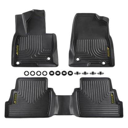 PIT66 Floor Mats Compatible with Mazda CX-5 2017 2018 2019 2020 2021 2022 2023 2024 2025, 1st & 2nd Row TPE 3-Piece All Weather Custom Protection Interior Accessories alfombras para carro - size: Fit Mazda CX-5 2017-2025 | 3PCS
