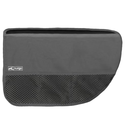 Kurgo Rover Car Door Dog Cover, Polyester Pet Protector for Sedans and SUVs, Waterproof Guard, Adjustable, Easy to Clean, Quick Installation, Storage Pockets, Travel Accessories - Charcoal Grey - color: Charcoal Grey, size: 1 Count (Pack of 1)