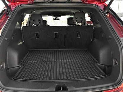 AOMSAZTO Floor Mats & Cargo Liner for 2019-2025 2026 Chevy Blazer (Not for EV) - 1st & 2nd Row All Weather Protection Floor Liners Waterproof Car Trunk Mat for Chevrolet Blazer