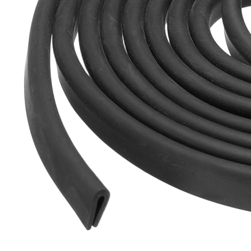 PATIKIL Rubber Edge Trim, 26.2ft x 4mm x 9mm U Channel Rubber Guard Seal Strip Protector Fit for 2mm Edge for Car Doors Hatches Sheet Metal Table Corners Steel Plates, Black - size: Fit for 2" x 26.2ft x 4mm x 9mm