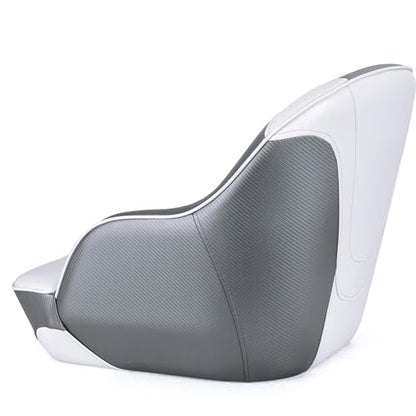 NORTHCAPTAIN Pontoon Boat Seat Captain Bucket Seat with Boat Seat Cover - color: D-White/Charcoal