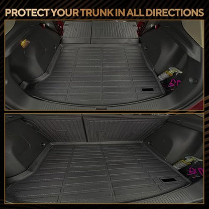 Naibeve Floor Mats for 2025 2026 Toyota 4Runner 7 Seats- All Weather Custom Fit for Toyota 4Runner Floor Mats & Cargo Mat & 2rd/3nd Row Seats Back Cover Waterproof Interior Accessories - size: 6)4Runner 7 Seats|2025-2026