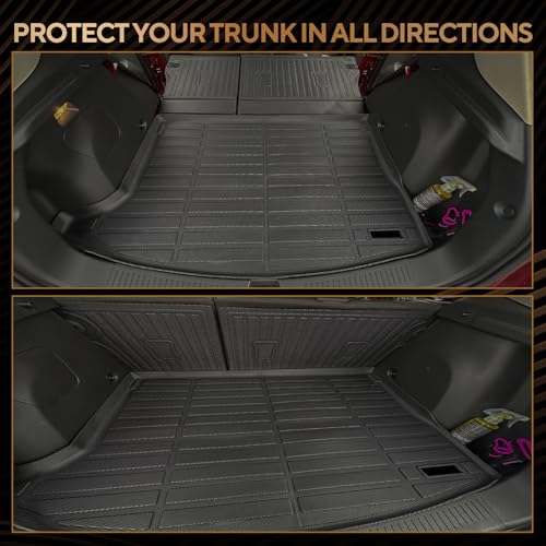 Naibeve Floor Mats for 2010-2014 Toyota Prius - All Weather Custom for Toyota Prius Floor Mats & Cargo Mat & Backrest Mats Waterproof Interior Accessories - size: 2)Prius|2010-2014