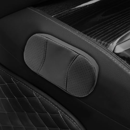 Car Knee Cushion, Leather Memory Foam Auto Center Console Arm Rest Pad, Soft Comfort Car Door Elbow Protective Cushion, Breathable Vehicle Interior Leg Support Pillow for Most Cars (Black) - color: Black