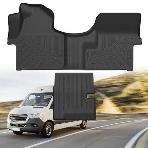 Sprinter Floor Mats - Car Mats for Mercedes-Benz Sprinter 2007-2018, All Weather Floor Mat for Sprinter Accessories, Heavy Duty Rubber Mats, Car Accessories - size: 3)Mercedes-Benz Sprinter 07-18