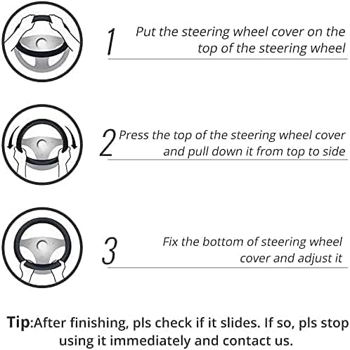 Bling Diamond Leather Steering Wheel Cover, Purple Steering Wheel Covers for Women Girls with Crystal Rhinestones, Universal Fit 14.5"-15" Car Steering Wheel Bling Cover Accessories - color: Purple