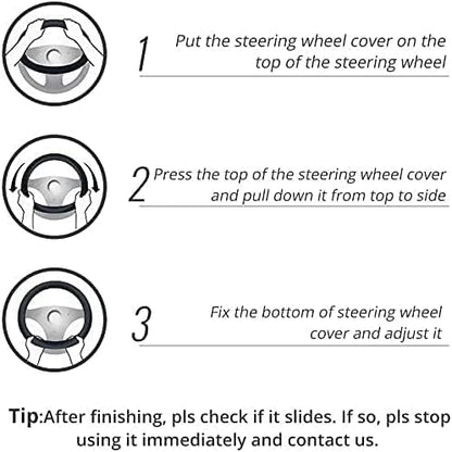 Bling Diamond Leather Steering Wheel Cover, Purple Steering Wheel Covers for Women Girls with Crystal Rhinestones, Universal Fit 14.5"-15" Car Steering Wheel Bling Cover Accessories - color: Purple