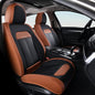 Car Seat Covers Front Set, Black Car Seat Cover, Breathable Premium Leather Seat Covers, Automotive Vehicle Seat Covers for Cars Trucks Vans SUVs Sedans (Brown&Black) - color: Brown&Black, size: Frontpair