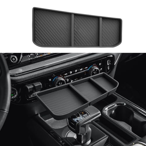 2026 Silverado 1500 Center Console Organizer - Upgrade For 2023-2026 Chevy Silverado 1500/GMC Sierra 1500 Center Console Organizer - Under Screen Organizer - Only Fit Full Console w/Bucket Seats - size: 2023-2026 Silverado/Sierra