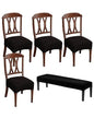 CRFATOP Jacquard Dining Room Chairs Seat Covers Set of 4 with Soft Bench Chair Cover Stretch Kitchen Chair Slipcover Washable Seat Cushion Slipcover Protector for Hotel Ceremony Banquet Wedding,B11 - color: Jacquard B11