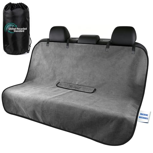 1160g Heavy Duty Towel Car Seat Cover, Sweatproof Absorbent Microfiber Rear Seat Protector for Gym Beach Athletes, Universal Fit Waterproof Back Seat Mat for Sedans SUV Minivans(Gray,1PC) - color: Gray-New, size: Back-1pc