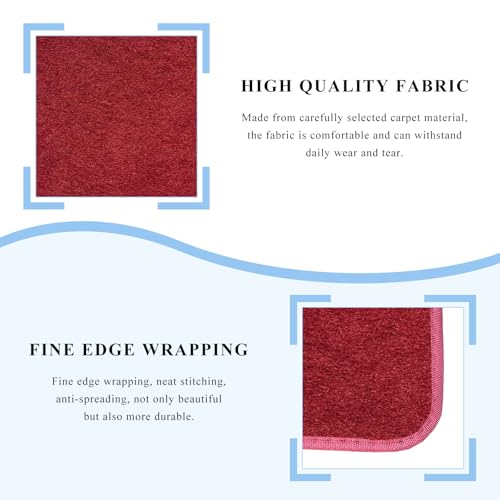 4PCS Car Floor Mats, Waterproof Non-Slip Car Floor Liners with Safety Heel Pad, All-Weather Wear-Resistant Mats Heavy Duty Universal Carpets for Truck SUV Van Sedan (Wine Red) - color: Wine Red