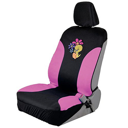Warner Brothers Looney Tunes Sassy Tweety Bird Sideless Front Car Seat Covers - Easy to Install Durable Neoprene 3-Layer Waterproof Car Seat Cover - Airbag Compatible Universal Fit Car Accessories - size: 2 Front, style: Tweety Bird