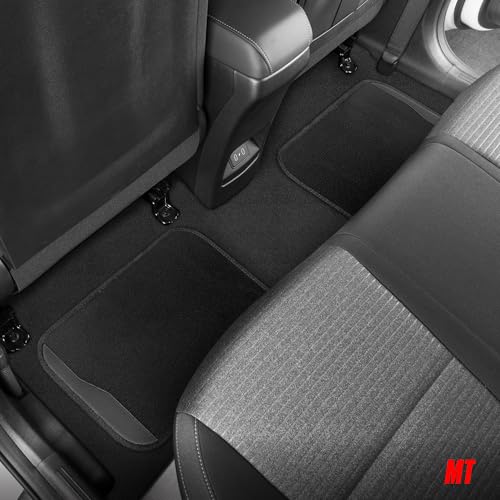 Motor Trend SpeedSeries Carpet Car Floor Mats Set - Universal Fit for Cars, Trucks, SUVs, Vans Grey Trim Racing Design Car Mats Full Set Tapetes para Carro - Set of 4, Black & Gray Car Carpet Mats - color: Gray