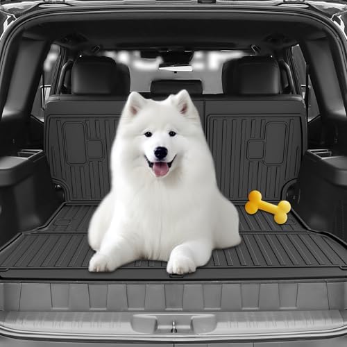 AOMSAZTO Floor Mats and Cargo Mat Backrest Mat Compatible with Toyota Land Cruiser & Lexus GX550 2024 2025 - All Weather TPE Waterproof Anti-Slip Floor Liner and Trunk Mat Car Mat (Only for 5 Seat) - style: 2024-2025 | For Toyota Land Cruiser | Full Set