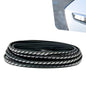 Car Door Edge Decor Guards, 16.4ft Black Carbon Fiber Car Door Trim Strip, Auto Doors Anti-Collision Decorative Sticker, Universal for Most Cars