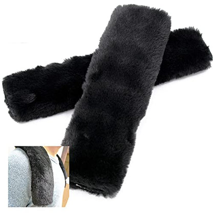 4Pack Seatbelt Covers for Kids,Seat Belt Cushion Cover,Infant Baby Car Seat Neck Shoulder Strap Pads,Soft Newborn Carseat Stroller Straps Covers Accessories(Black) - color: Black