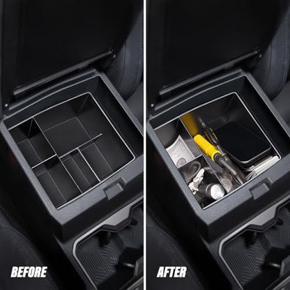 Carlimeki Center Console Organizer (3-piece set) for Tacoma 4th Gen (2024-2026) - Not for Hybrid - for Tacoma Accessories - size: For Tacoma (2024-2026)