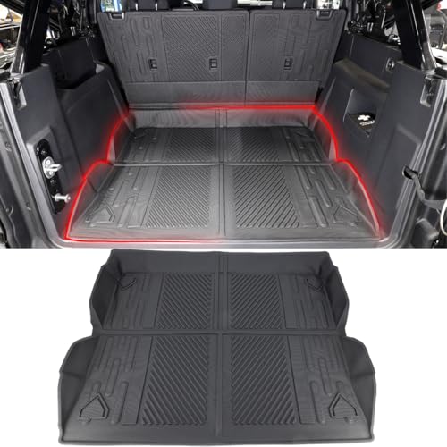 IAG I-Line Molded Trunk Mat for Ford Bronco 2021+ 4 Door (Not Sport or Everglades) - All Weather, Waterproof & Washable - size: 4 Door