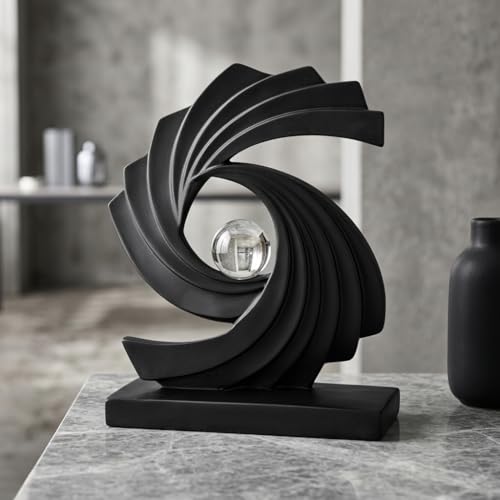 AWNR Blue Abstract Statue Accent Decor, Adornos para Sala Modernos Shelf Decor Aesthetic for Coffee Table, Modern Home, TV Stand, Men's Bedroom, Coffee Table, Console Table, Entryway (Black)