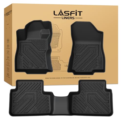 LASFIT Floor Mats for Subaru Forester 2026 2025 (Only Hybrid), All Weather TPE Custom Fit Floor Liners Easy Clean 1st & 2nd Row Mats for Forester Hybrid 2025 2026 Car Accessories, Black - size: For Forester | 2025-2026 | Hybrid | Floor Mats