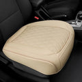 1 Pack Leather Front Car Seat Cover Bottom Car Seat, Anti-Slip and Full Wrap Driver Car Seat Protectors, Luxury Waterproof Bottom Auto Seat Cushion Pad Mat for Most Vehicles(Yellow Beige) - color: Yellow Beige-1pcs