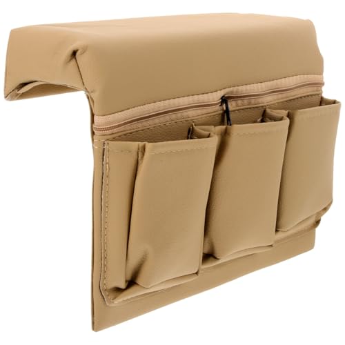 Healifty Car Window Armrest Storage Box, Leather Door Side Arm Rest Organizer Pad with Storage Pockets for Truck Vehicle Automotive Elbow Support, Universal Fit Interior Accessories, Beige