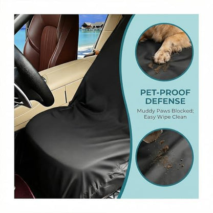 Car Seat Cover, Non-Slip Waterproof Scratch Proof Vehicle Front Seat Protector, Automotive Interior Chair Protective Cover, Universal for Motorhome Automobile Truck - size: Front