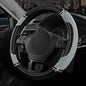 Road Comforts Leather Steering Wheel Cover - Made with PVC Leather - Anti-Slip, Universal Fit 14 1/2 inches to 15 inches - Gray - color: Gray