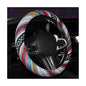Boho Steering Wheel Cover, 15 Inch Coarse Flax Cloth Ethnic Style Anti-Slip Car Wheel Wrap, Universal Breathable Bohemian Steering Wheel Protector for Cars Vans Trucks (D) - color: D