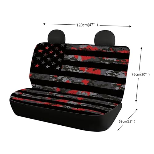 AFPANQZ Universal Car Seat Covers for Rear Seat American Flag Car Rear Seat Cover Cushion Accessories High Stretchy Rear Seat Covers Dog Seat Cushion Covers Protector Fit Almost Vehicle Cars - color: American Flag Camo