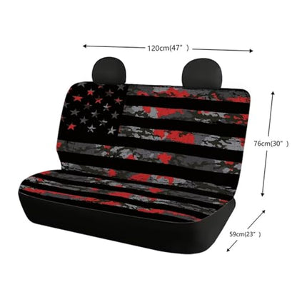 AFPANQZ Universal Car Seat Covers for Rear Seat American Flag Car Rear Seat Cover Cushion Accessories High Stretchy Rear Seat Covers Dog Seat Cushion Covers Protector Fit Almost Vehicle Cars - color: American Flag Camo