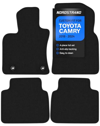 Floor Mats for Toyota Camry 2018-2024 - Custom Fit 3D Carpet Mats - 1st & 2nd Row Set - Anti-Slip Backing - Carpet All Weather Car Floor Liners