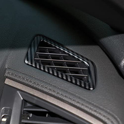 Car Air A/C Vent Outlet Cover Decals for Honda Civic 2016 2017 2018 2019 2020 2021 10th Gen Accessories ABS Carbon Fiber Stickers - color: Air Vent Trim