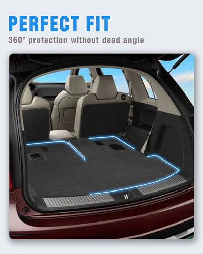 Cargo Liners Backrest Mat for Acura MDX Accessories 2014-2021 with Hook&Loop Rear Trunk Mat Rear Seat Back Cover Protector All Weather Anti-Slip Split Dog Liner - color: Acura MDX 2014-2021, size: Backrest Mat + Trunk Mat