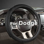 West Llama Customized Auto Car Steering Wheel Cover for Dodge 1989-2011 RAM 1500 2500 3500, Charger, Durango, Challenger (Black-Standard Size) - color: A-Black, size: Standard Size (14 ½''-15'')