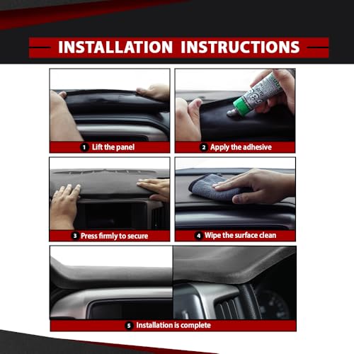 Dashboard Dash Cover Compatible with Ford Mustang 2005-2009 Black Dash Board Cover - color: Black
