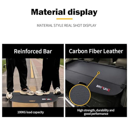 Cargo Cover Retractable Trunk Cover for Honda CRV 2017-2022 | Security Shield Privacy Shade - style: 17-22 Carbon Fiber Leather