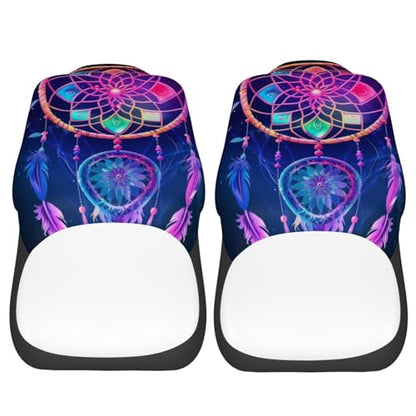 Dujiea Dream Catcher with Feathers Car Front Seat Covers 2 Pcs Universal Auto Seat Covers Front Seats Only, Vehicle Bucket Seat Protectors Fit for Most Car SUV Sedan and Truck - color: Dream Catcher With Feathers