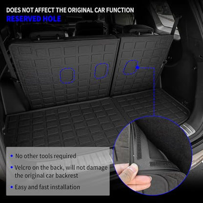 Rongtaod Cargo Mat Compatible with Hyundai Palisade 2020-2025 Trunk Mat Cargo Mat Cargo Liner All Weather Trunk Liner 2024 Palisade Accessories (Trunk Mats with Backrest Mat) - color: 20-25,Trunk Mat with Backrest Mat