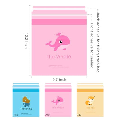 72pcs Car Trash Bags Easy Stick-On Disposable Portable Car Garbage Bags, Waterproof Leak Proof Barf Vomit Bags, Self Adhesive Cleaning Bags for Cars, Bedrooms, Bathrooms, Offices, Kitchens - Pattern B - color: B-72 Pieces