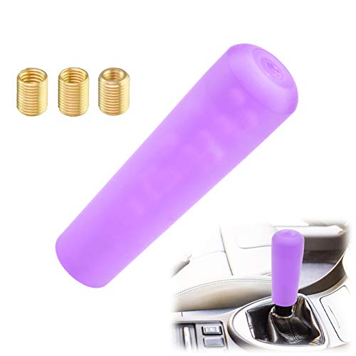 EZAUTO WRAP Purple Shift Knob Stick Frosted Matte Crystal Bubble Long Throw Gear Shifter 15cm - color: Matte Purple, size: 15cm