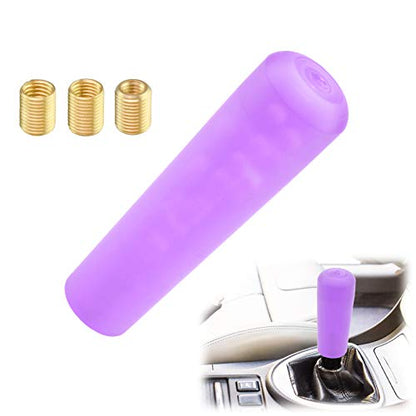 EZAUTO WRAP Purple Shift Knob Stick Frosted Matte Crystal Bubble Long Throw Gear Shifter 15cm - color: Matte Purple, size: 15cm